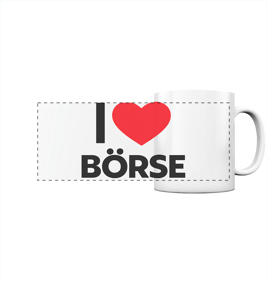 I Love Börse - Panorama Tasse
