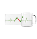 Chartkerzen-Herzschlag - Panorama Tasse