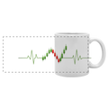 Chartkerzen-Herzschlag - Panorama Tasse - Panorama Tasse